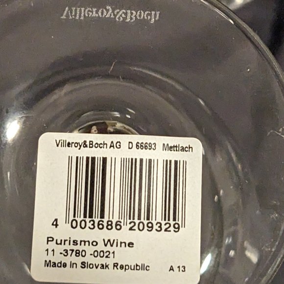 Set 8 NIB Villeroy Boch Purismo Rounded 4 White Wine + 4 Red Wine Glass Value - Picture 7 of 11